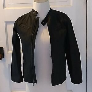 Art class smallblack denim moto jacket